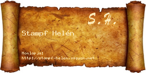 Stampf Helén névjegykártya